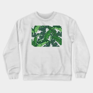 banana leaf pattern print Crewneck Sweatshirt